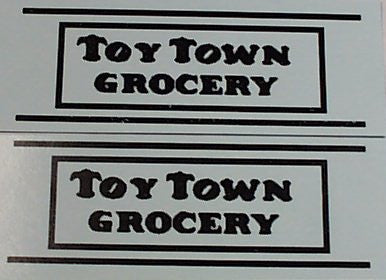 Metalcraft Toy Town Grocery set of decals