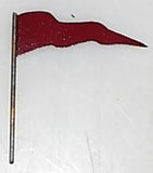 Large Painted Pennant Flag :  2-3/4' x 3"  (post)
