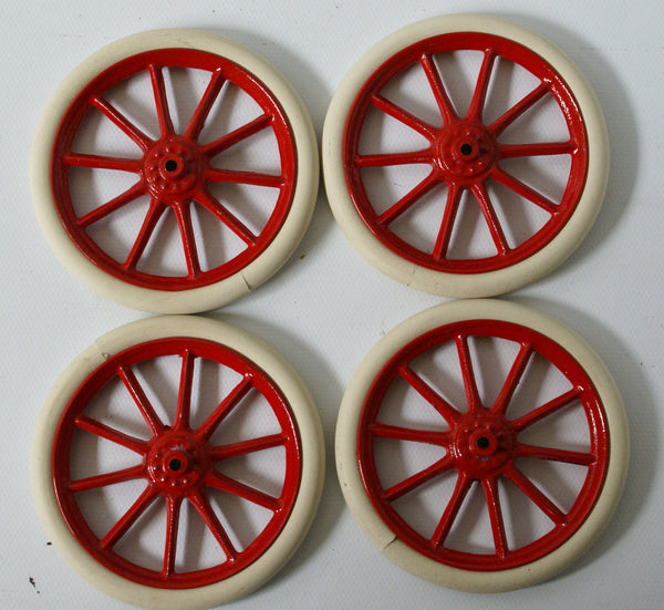 Set of Four Bing Carette Tires Cast hub with tire.