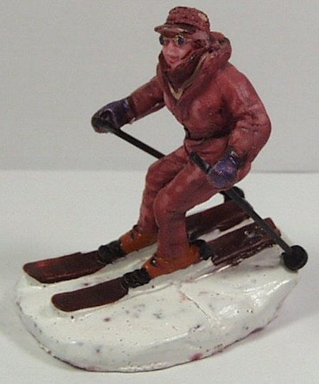 Downhill skiier 2 in. train figure :