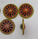 Tinplate Lithographed Car Wheel Hub 1-5/8" Dia