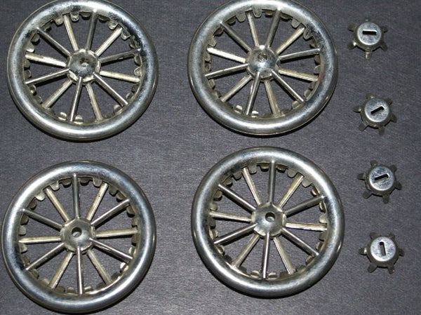 1-1/2" Tin Spoked Toy Wheel : Lehmann Set of Four Tin Wheels