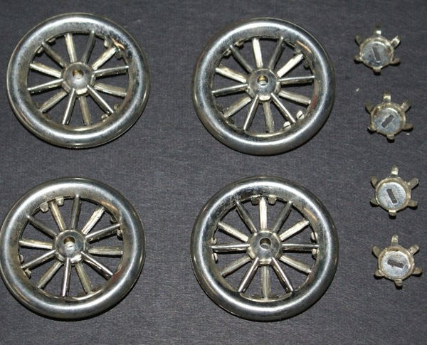 Early Tin toy wheels 1-1/4" Diameter