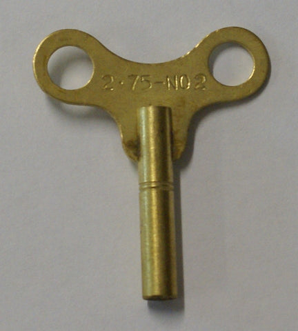 Toy windup key.  Brass Metric square  2.50 or 2.75mm