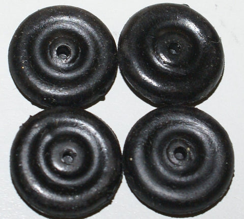 11/16" Black rubber wheel.