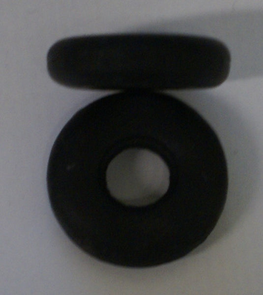 Toy Tire Black Rubber 1" x 1/4"   3/8" Hub