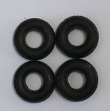 Toy Tire 7/8" x 2/8"  ID 3/8" Black rubber