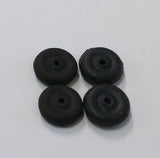 1/2" solid black wheel : toy rubber wheel: Black rubber Width 1/8"
