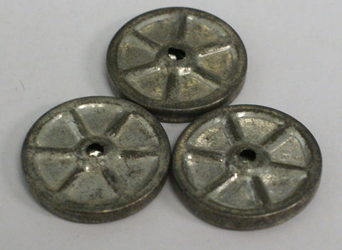 Pressed tin wheels 1-3/16" x 1/8"