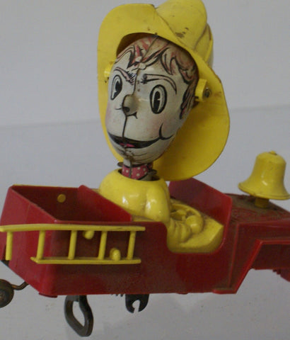 Vintage MARX Crazy Car Mortimer Snerd fire chief.