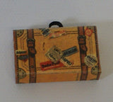 Vintage toy miniature Luggage Set. See description for sizes