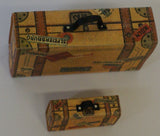 Vintage toy miniature Luggage Set. See description for sizes