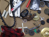 Vintage toy Junk Bin : various toy parts.