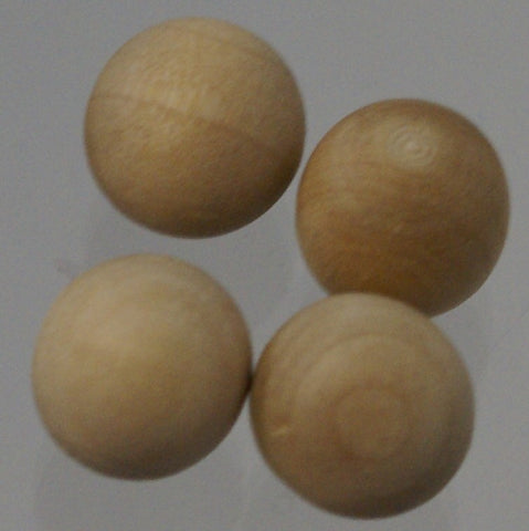 Replacement wooden toy balls 1/2" Diameter. Set of four