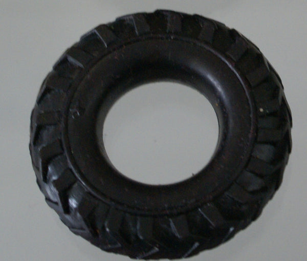 1-5/8" x 7/16th black rubber tire.
