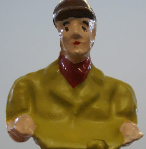 Vintage toy car driver plastic composition