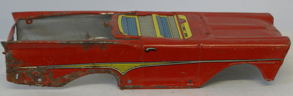 Toy car body. Lithographed.  7 x 3"