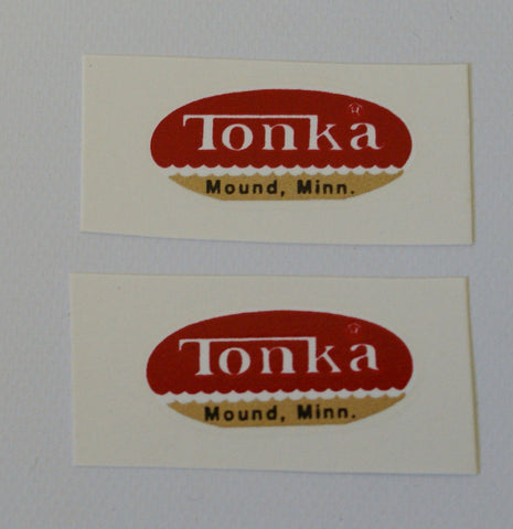 Set of Tonka Red/Gold Sticker Decals (Water slide)