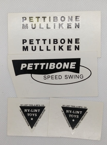 Nylint Pettibone Speedswing partial decal set.