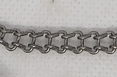 Chain for Erector Motor :   Under 1/4" or .230 wide with 6 links per inch.