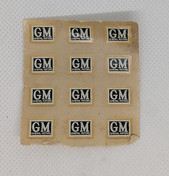 Vintage toy original GM Decals small 7/16 x 7/16"