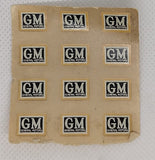 Vintage toy original GM Decals small 7/16 x 7/16"