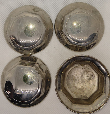 Pedal car hub caps x 4 polished chrome. 1-3/4"