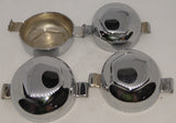 Pedal car original hub caps x 4 polished chrome replated. 1-3/8"