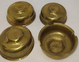 Pedal car original brass hub caps x 4  Diameter 2-3/4"