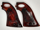 Leslie-Henry Gene Autry-44 Horse Head Set of two. Black and Amber