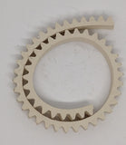 1/4" x 10" or 8" Sold as one single length of toy rubber track cream/white