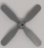 Vintage toy airplane Small DC-7 replacement propeller 2" for 12" wingspan toy.