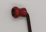 Vintage toy wooden handle with metal support. 1/2"