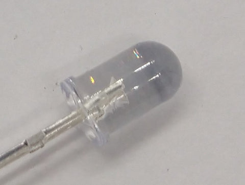 White Clear LED Lights for Robots, cars and toys. 3 Volt. 5mm  Select quantity