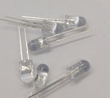 Warm White Clear LED Lights for Robots, cars and toys. 3 Volt. 5mm