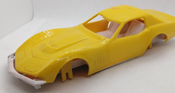 Tonka Toy Car Transport Yellow Corvette body (no axles or wheels)