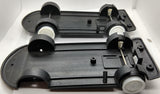 1970's toy car chassis (two) 7" long x 2-3/4"