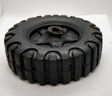 Structo Original 3-1/2" hollow black wheels only three plus one axle