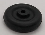 15/16" Black Wheel : toy wheel : Solid rubber 1/8" axle hole