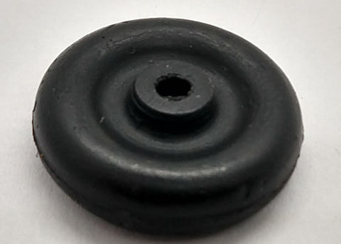 15/16" Black Wheel : toy wheel : Solid rubber 1/8" axle hole