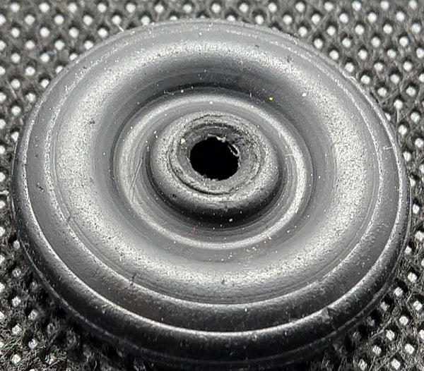 1" Black Tire : rubber balloon tire : Hubley