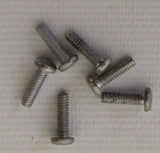 Set of 6 flat head toy screws 3/8 length 2-56 thread.