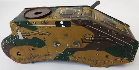 Tin toy tank housing.  (housing only no motor.