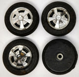 Original toy car wheels and hubs. Vintage car wheels.