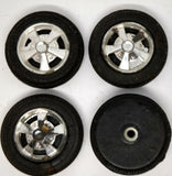 Original toy car wheels and hubs. Vintage car wheels.