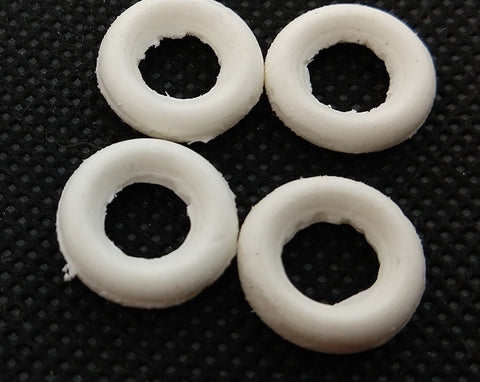 3/8" White Toy Tire : TootsieToy Barclay Dinky