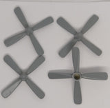 Push on Marx Electra Plane DC-7 Propellers 1-3/4" (2-1/8" blade to blade end)