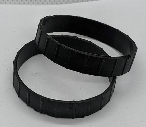 Matchbox Lesney Bulldozer Caterpillar track 4-1/4" black rubber.