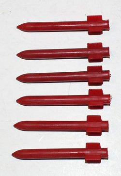 Vintage toy airplane missiles :  Japanese Airplane Fighter  (set of 6)  Red