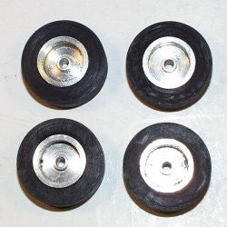 Ok Cub vintage 1-1/4"  wheel Slicks w/ Aluminum Rims Set of 4